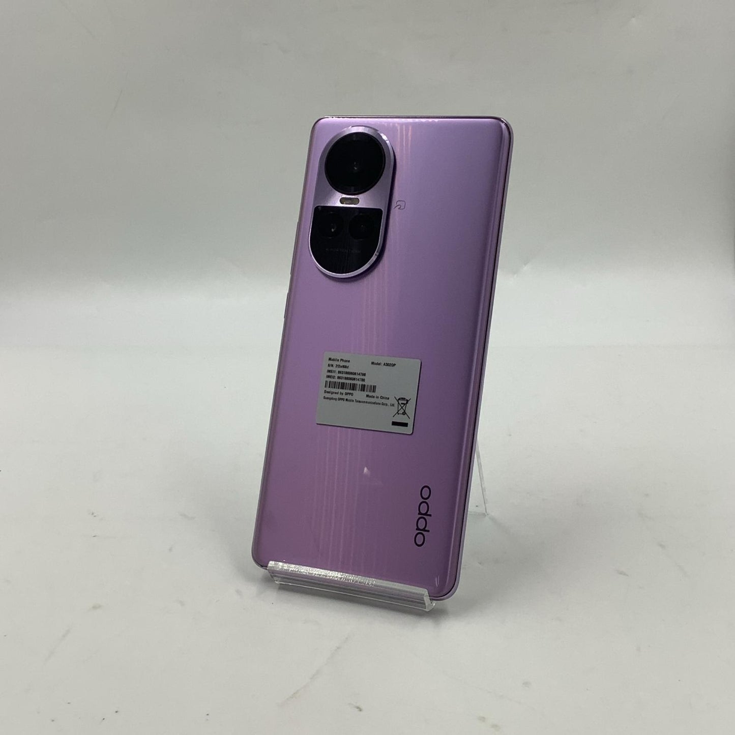 【全額返金保証】【最速発送】OPPO Reno 10 Pro 5G グロッシーパープル Softbank A302OP 白ロム 動作確認済