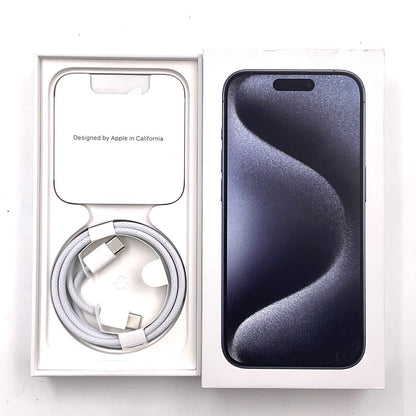 【全額返金保証】【最速発送】Apple iPhone iPhone 15 Pro 512GB ブルーチタニウム SIMフリー 動作確認済 84%