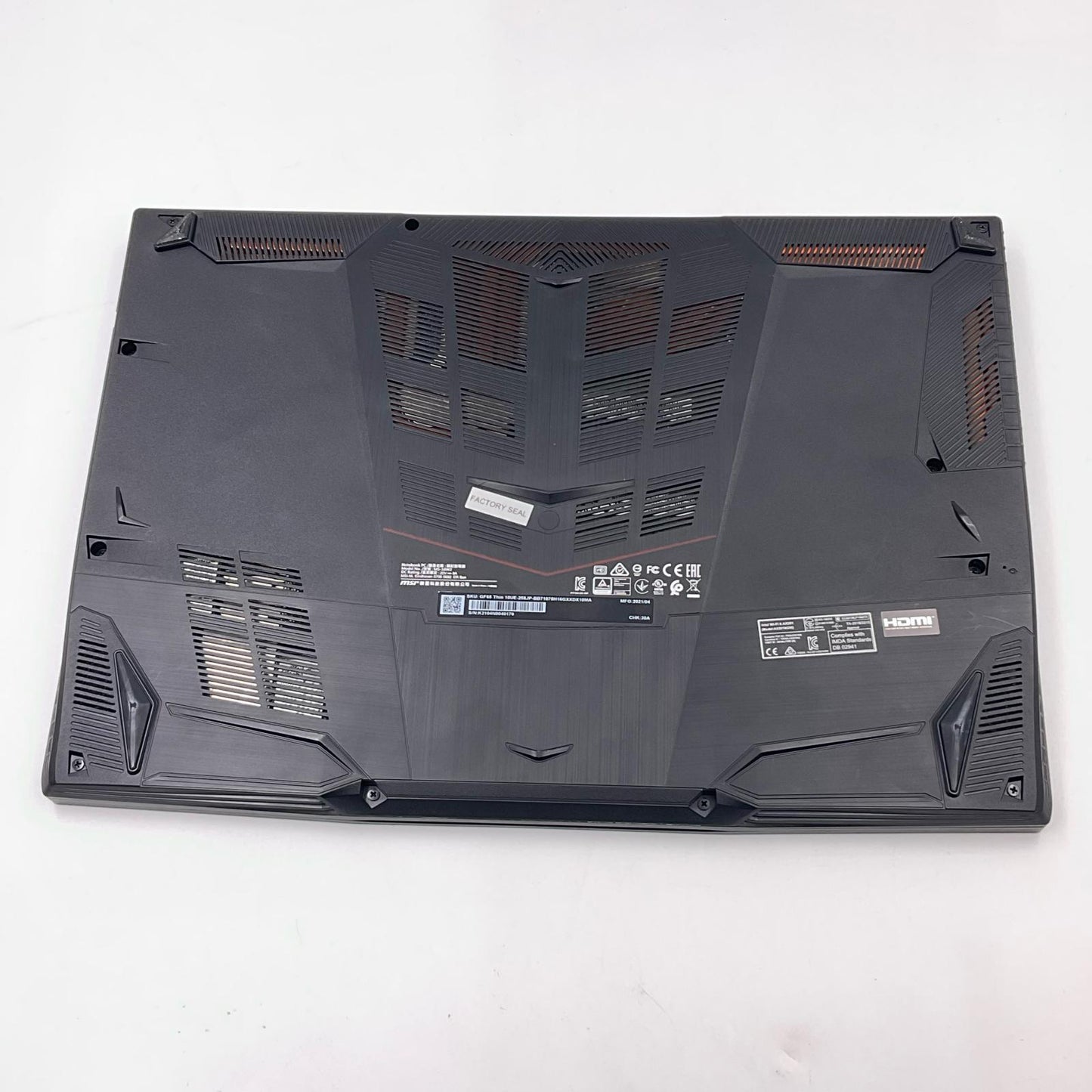 【最速発送】MSI GF65 Thin 10U MS-16W2 i7-10750H 16GB M.2 SSD 512GB RTX 3060 Laptop 71.0%【難有】