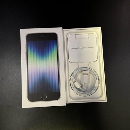 【全額返金保証】【最速発送】Apple iPhone iPhone SE（第3世代） 128GB スターライト Softbank SIMフリー 白ロム 動作確認済 83%