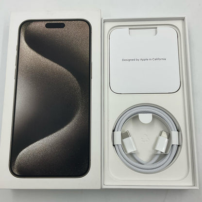 【全額返金保証】【最速発送】Apple iPhone iPhone 15 Pro Max 256GB ナチュラルチタニウム au SIMフリー 美品 動作確認済 94%