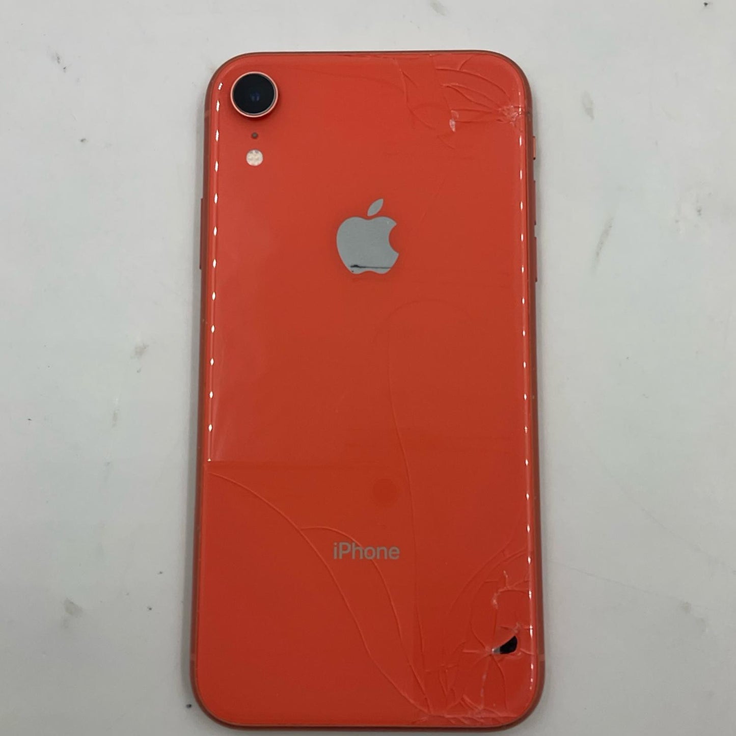 【最速発送】Apple iPhone iPhone XR 128GB コーラル Softbank 白ロム【難有】 81%