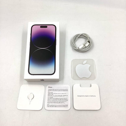 【全額返金保証】【最速発送】Apple iPhone iPhone 14 Pro Max 256GB ディープパープル Softbank 白ロム 動作確認済 77%