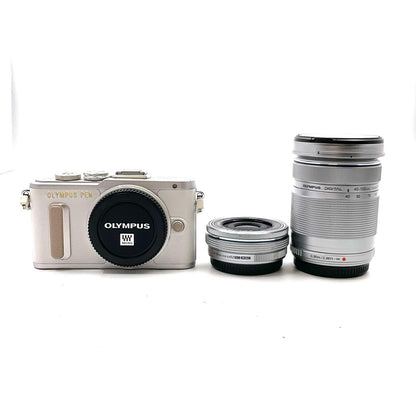 【全額返金保証】【最速発送】OLYMPUS デジタル一眼 PEN E-PL8 EZダブルズームキット [ホワイト] 動作確認済