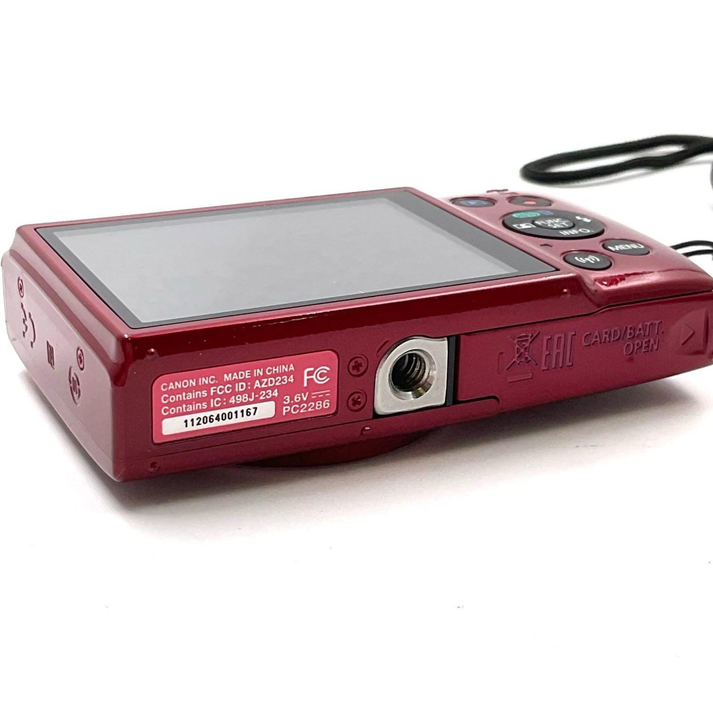 【全額返金保証】【最速発送】Canon コンパクトデジタルカメラ PowerShot ELPH 190 IS　レッド 美品 動作確認済