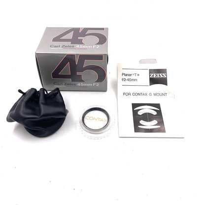 【全額返金保証】【最速発送】CONTAX Carl Zeiss Planar T* 45mm F2 美品 動作確認済