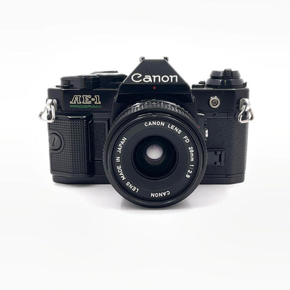 【最速発送】Canon AE-1 PROGRAM + Canon FD 28mm f2.8レンズ【難有】