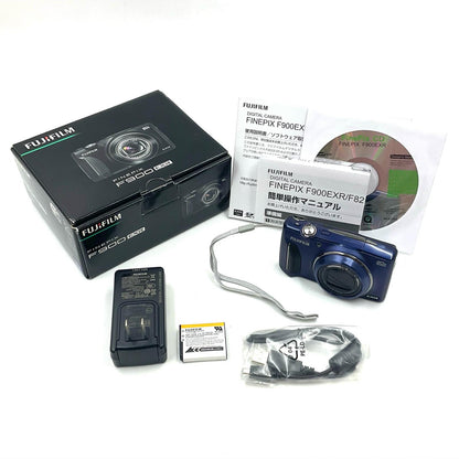 【全額返金保証】【最速発送】FUJIFILM コンパクトデジタルカメラ FinePix F900EXR [ネイビーブルー] 美品 動作確認済