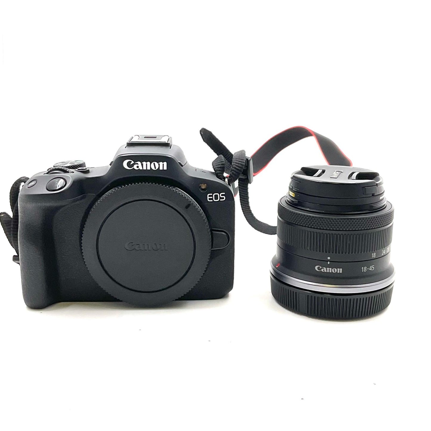 【全額返金保証】【最速発送】Canon デジタル一眼 EOS R50 RF-S18-45 IS STM レンズキット [ブラック] 美品 動作確認済