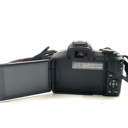 【全額返金保証】【最速発送】Canon デジタル一眼 EOS R50 RF-S18-45 IS STM レンズキット [ブラック] 美品 動作確認済
