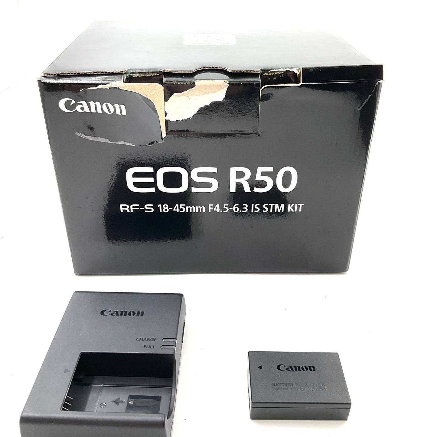 【全額返金保証】【最速発送】Canon デジタル一眼 EOS R50 RF-S18-45 IS STM レンズキット [ブラック] 美品 動作確認済