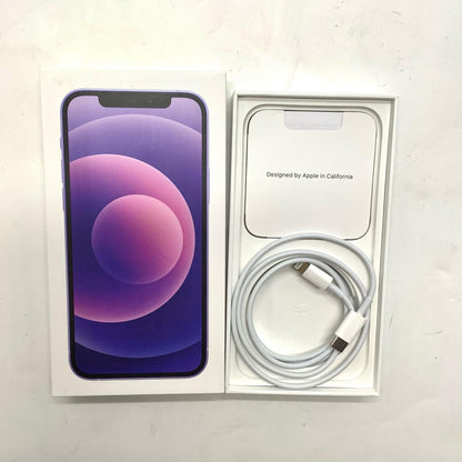 【全額返金保証】【最速発送】Apple iPhone iPhone 12 256GB パープル Softbank SIMフリー 白ロム 動作確認済 84%