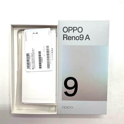 【全額返金保証】【最速発送】OPPO Reno 9 A 128GB ムーンホワイト Softbank A301OP 白ロム 動作確認済