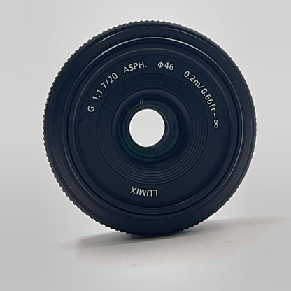 【全額返金保証】【最速発送】Panasonic LUMIX G 20mm/F1.7 II ASPH. H-H020A-K [ブラック] 動作確認済