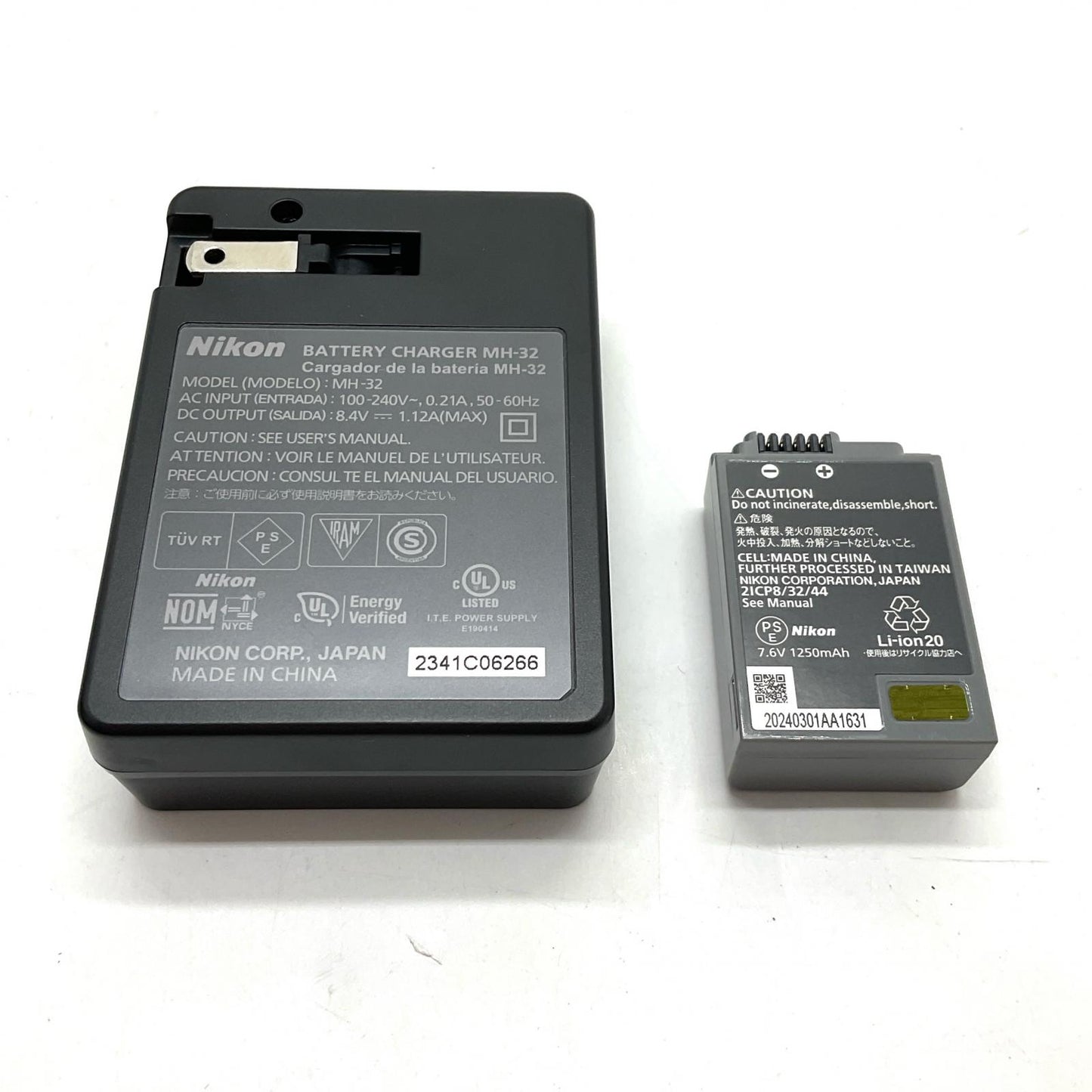 【全額返金保証】【最速発送】Nikon MH-32 + EN-EL25a バッテリーチャージャーセット 美品 動作確認済