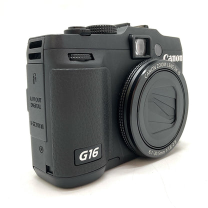 【全額返金保証】【最速発送】Canon コンパクトデジタルカメラ PowerShot G16　ブラック 動作確認済