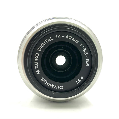 【全額返金保証】【最速発送】OLYMPUS M.ZUIKO DIGITAL 14-42mm F3.5-5.6 II [シルバー] 動作確認済