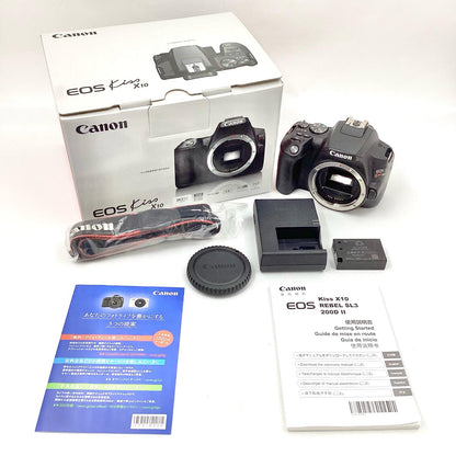 【全額返金保証】【最速発送】Canon デジタル一眼 EOS Kiss X10 ボディ ブラック 動作確認済