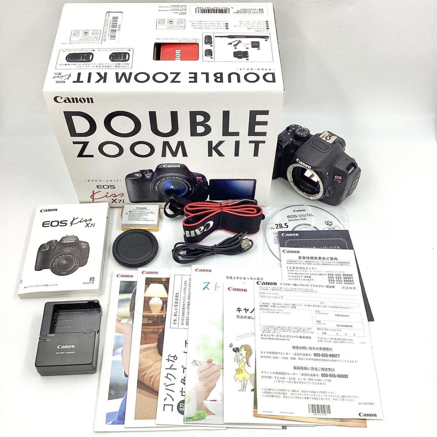 【全額返金保証】【最速発送】Canon デジタル一眼 EOS Kiss X7i ボディ ブラック 動作確認済