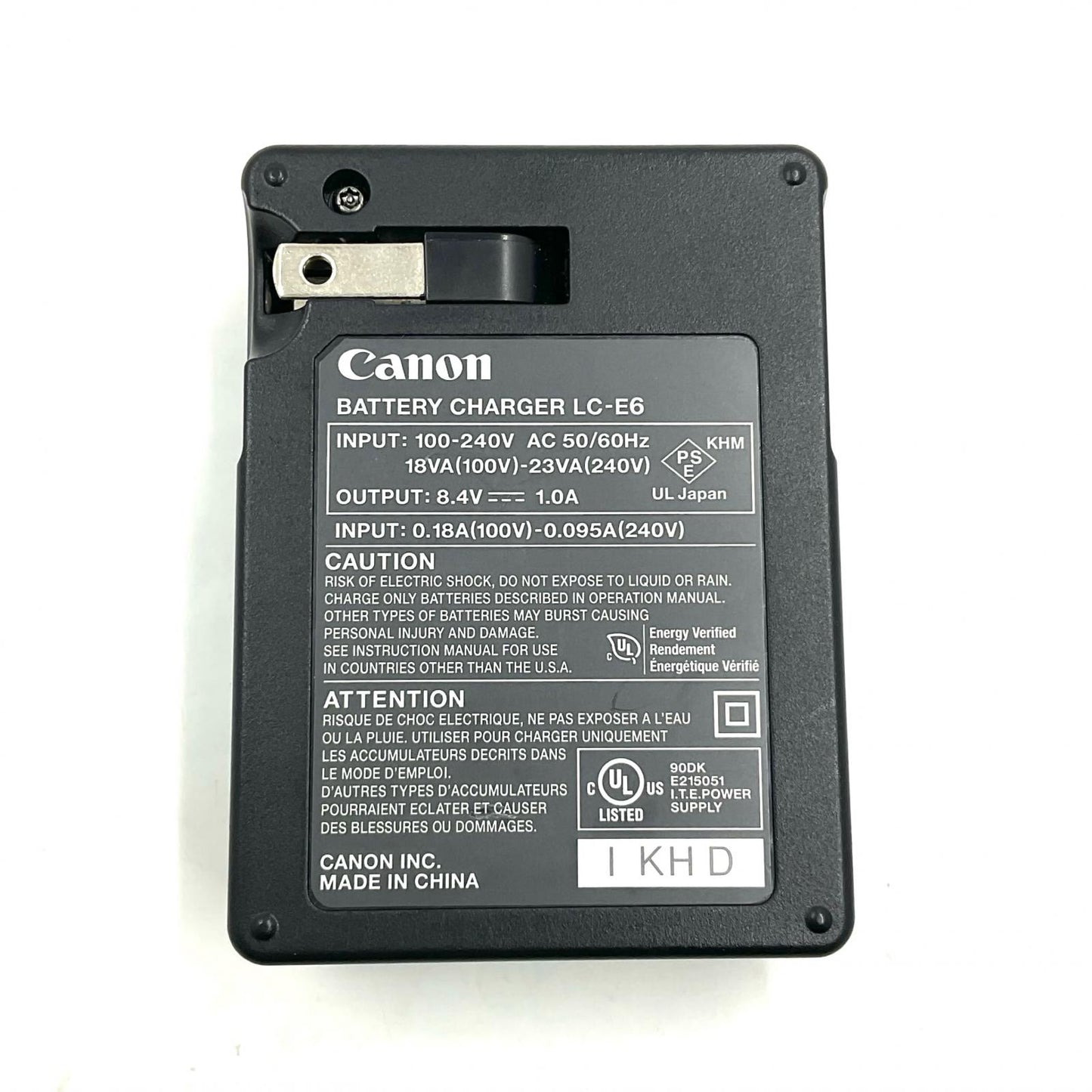 【全額返金保証】【最速発送】Canon リチウムイオンバッテリー LP-E6N ＋ バッテリーチャージャー LC-E6 美品 動作確認済
