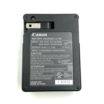 【全額返金保証】【最速発送】Canon リチウムイオンバッテリー LP-E6N ＋ バッテリーチャージャー LC-E6 美品 動作確認済