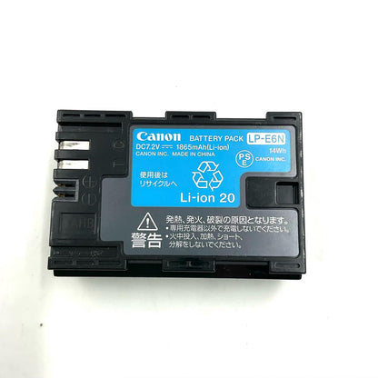 【全額返金保証】【最速発送】Canon リチウムイオンバッテリー LP-E6N ＋ バッテリーチャージャー LC-E6 美品 動作確認済