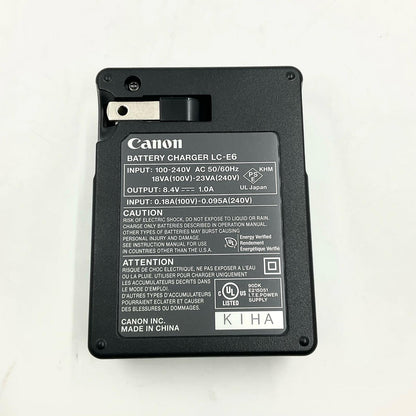 【全額返金保証】【最速発送】Canon リチウムイオンバッテリー LP-E6NH ＋ バッテリーチャージャー LC-E6 美品 動作確認済