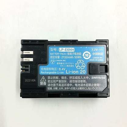 【全額返金保証】【最速発送】Canon リチウムイオンバッテリー LP-E6NH ＋ バッテリーチャージャー LC-E6 美品 動作確認済