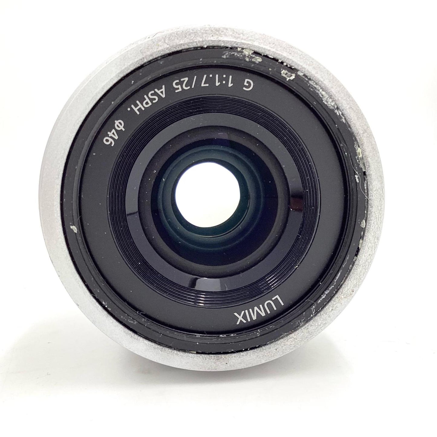 【全額返金保証】【最速発送】Panasonic LUMIX G 25mm/F1.7 ASPH. H-H025-S [シルバー] 動作確認済