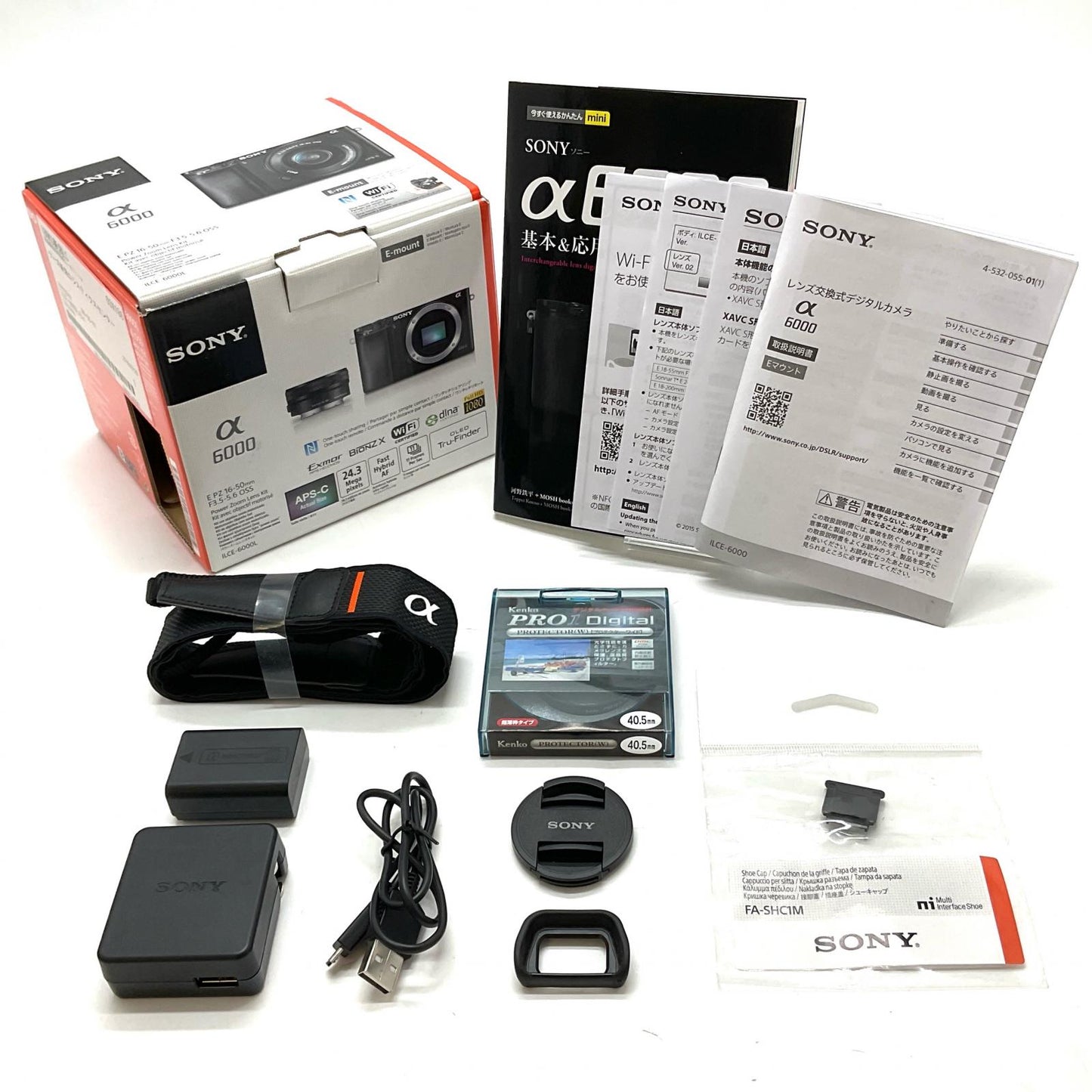 【全額返金保証】【最速発送】Sony デジタル一眼 α6000 ILCE-6000L パワーズームレンズキット ブラック 美品 動作確認済