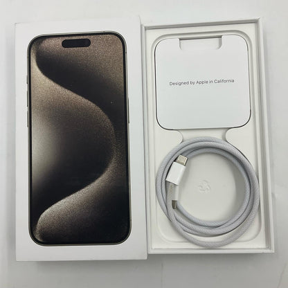 【全額返金保証】【最速発送】Apple iPhone iPhone 15 Pro 256GB ナチュラルチタニウム SIMフリー 白ロム 美品 動作確認済 87%