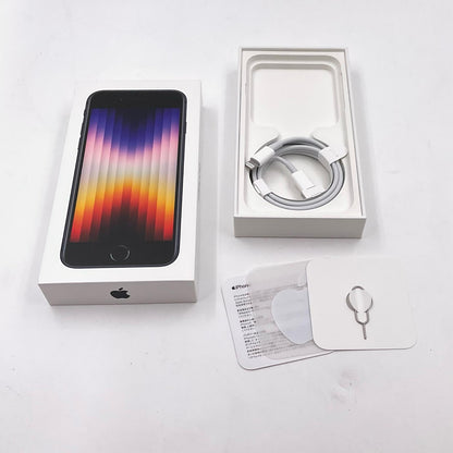 【全額返金保証】【最速発送】Apple iPhone iPhone SE（第3世代） 64GB ミッドナイト docomo SIMフリー 白ロム 動作確認済 77%