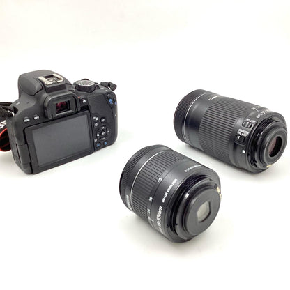 【全額返金保証】【最速発送】Canon デジタル一眼 EOS Kiss X9i ダブルズームキット ブラック 美品 動作確認済