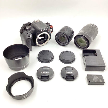【全額返金保証】【最速発送】Canon デジタル一眼 EOS Kiss X9i ダブルズームキット ブラック 美品 動作確認済