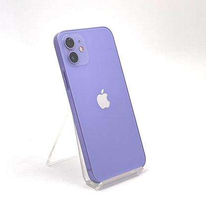 【全額返金保証】【最速発送】Apple iPhone iPhone 12 64GB パープル au SIMフリー 白ロム 動作確認済 90%