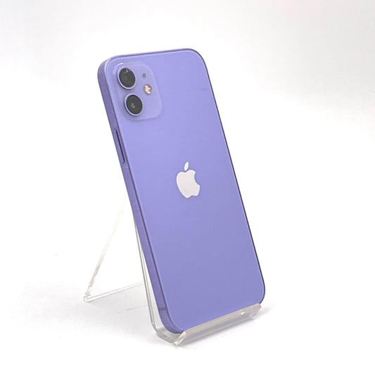 【全額返金保証】【最速発送】Apple iPhone iPhone 12 64GB パープル au SIMフリー 白ロム 動作確認済 90%