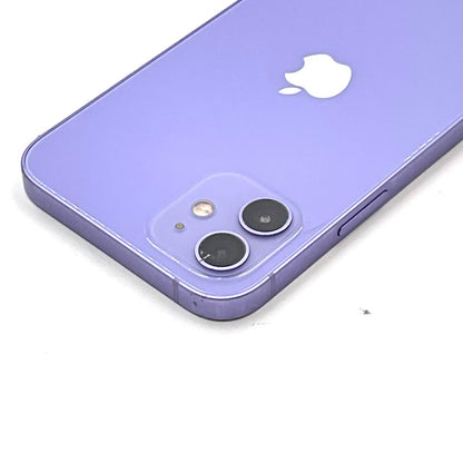 【全額返金保証】【最速発送】Apple iPhone iPhone 12 64GB パープル au SIMフリー 白ロム 動作確認済 90%