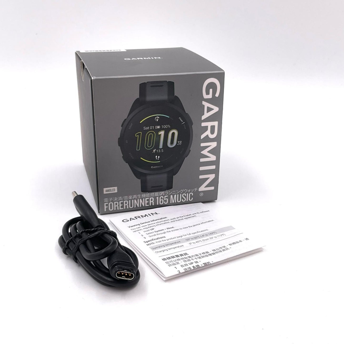 【全額返金保証】【最速発送】GARMIN FORERUNNER 165 MUSIC 動作確認済