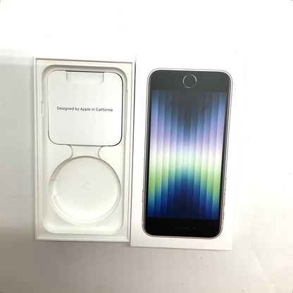 【全額返金保証】【最速発送】Apple iPhone iPhone SE（第3世代） 128GB スターライト Softbank 白ロム 動作確認済 100%
