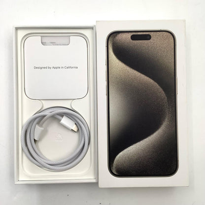 【全額返金保証】【最速発送】Apple iPhone iPhone 15 Pro 256GB ナチュラルチタニウム SIMフリー 白ロム 美品 動作確認済 87%