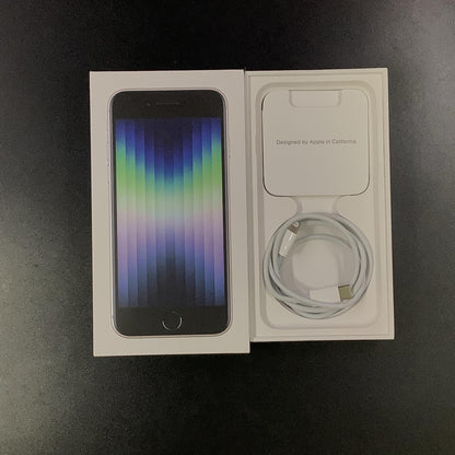 【全額返金保証】【最速発送】Apple iPhone iPhone SE（第3世代） 64GB スターライト Softbank SIMフリー 白ロム 動作確認済 92%