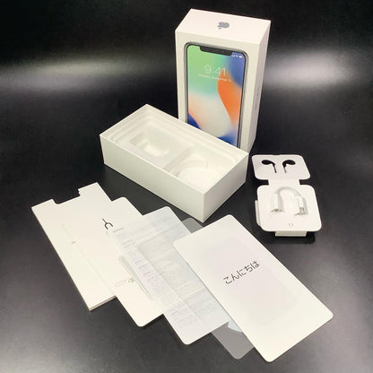 【全額返金保証】【最速発送】Apple iPhone iPhone X 64GB シルバー docomo 白ロム 動作確認済 70%