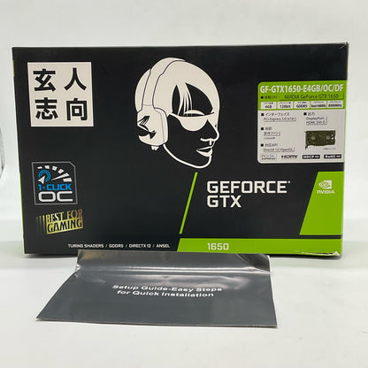 【全額返金保証】【最速発送】玄人志向 グラフィックボード GF-GTX1650-E4GB/0C/DF 超美品 動作確認済