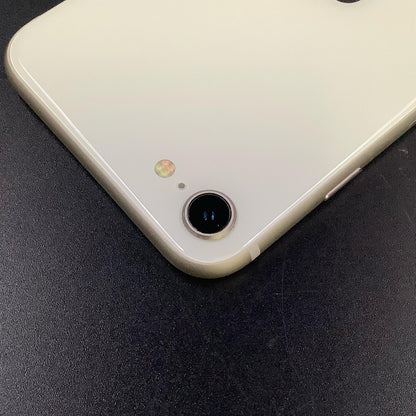 【全額返金保証】【最速発送】Apple iPhone iPhone SE（第3世代） 128GB スターライト SIMフリー 白ロム 動作確認済 77%