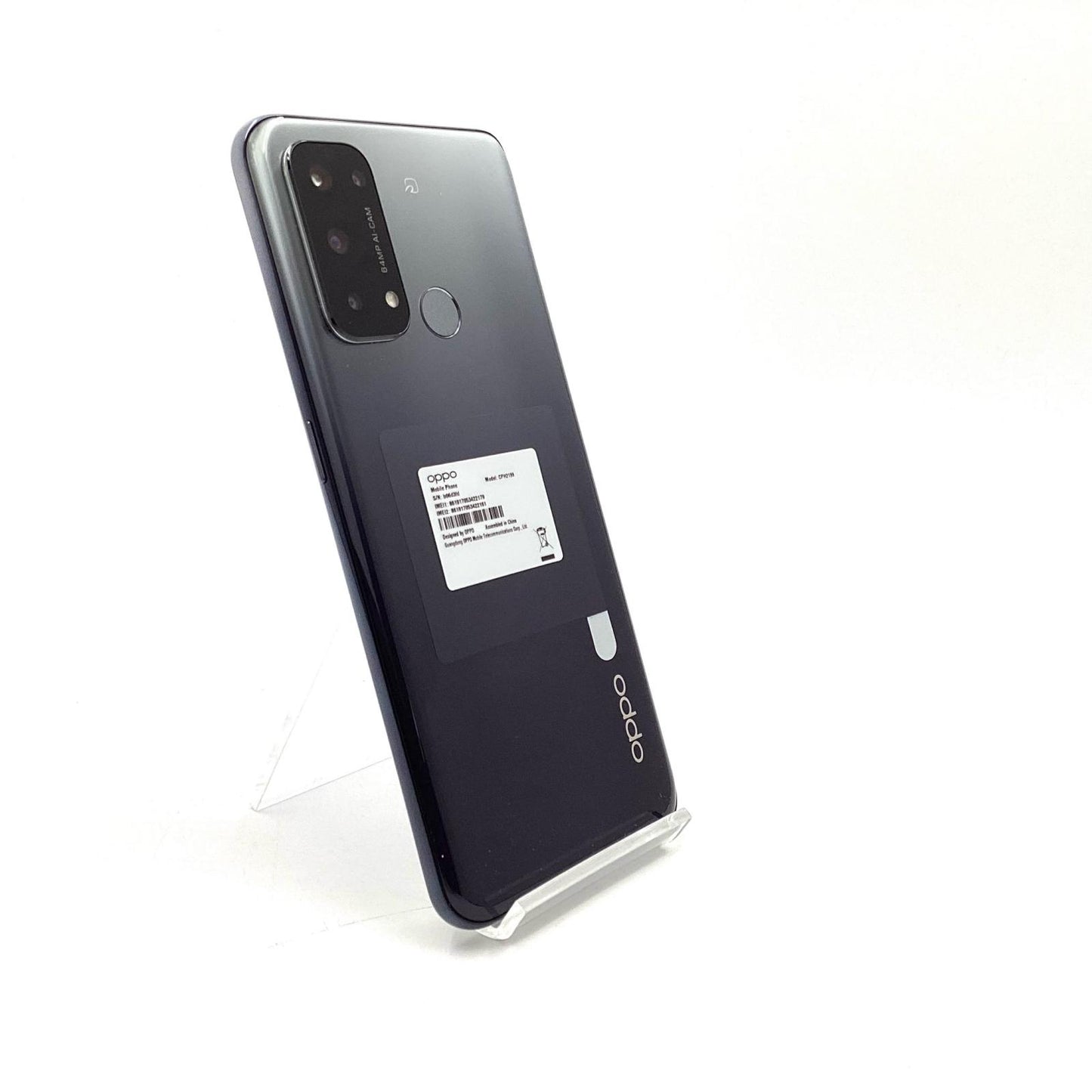 【全額返金保証】【最速発送】OPPO Reno 5A 128GB シルバーブラック 楽天モバイル SIMフリー CPH2199 白ロム 美品 動作確認済