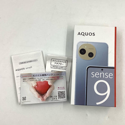 【全額返金保証】【最速発送】SHARP AQUOS sense9 256GB ブルー SIMフリー SH-M29 白ロム 超美品 動作確認済