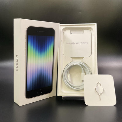 【全額返金保証】【最速発送】Apple iPhone iPhone SE（第3世代） 256GB スターライト SIMフリー 美品 動作確認済 85%