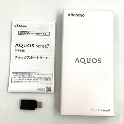 【全額返金保証】【最速発送】SHARP AQUOS sense7 128GB ブラック docomo SH-53C 白ロム 動作確認済