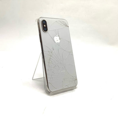 【最速発送】Apple iPhone iPhone X 256GB シルバー au 白ロム【難有】 85%