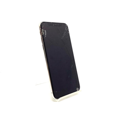 【最速発送】Apple iPhone iPhone X 256GB シルバー au 白ロム【難有】 85%